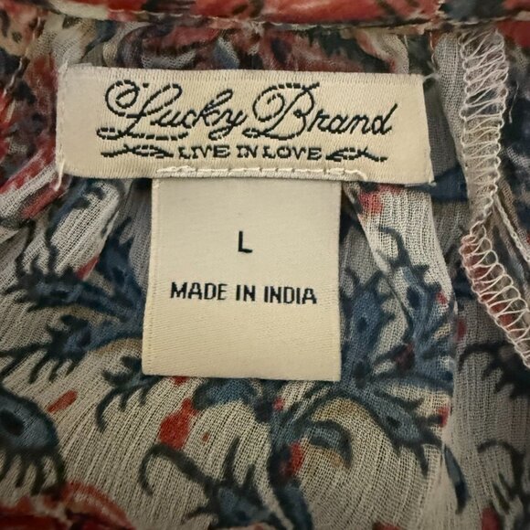 Chiffon Lucky Brand Blouse - Picture 3 of 3